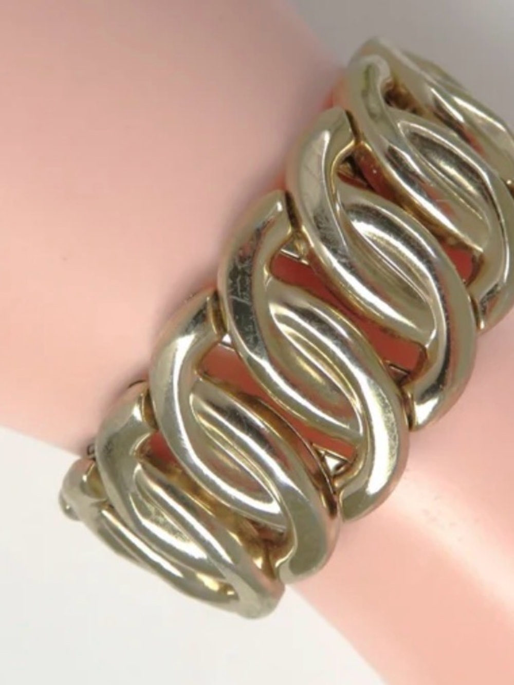 Vintage, Monet, Gold tone expandable bracelet.